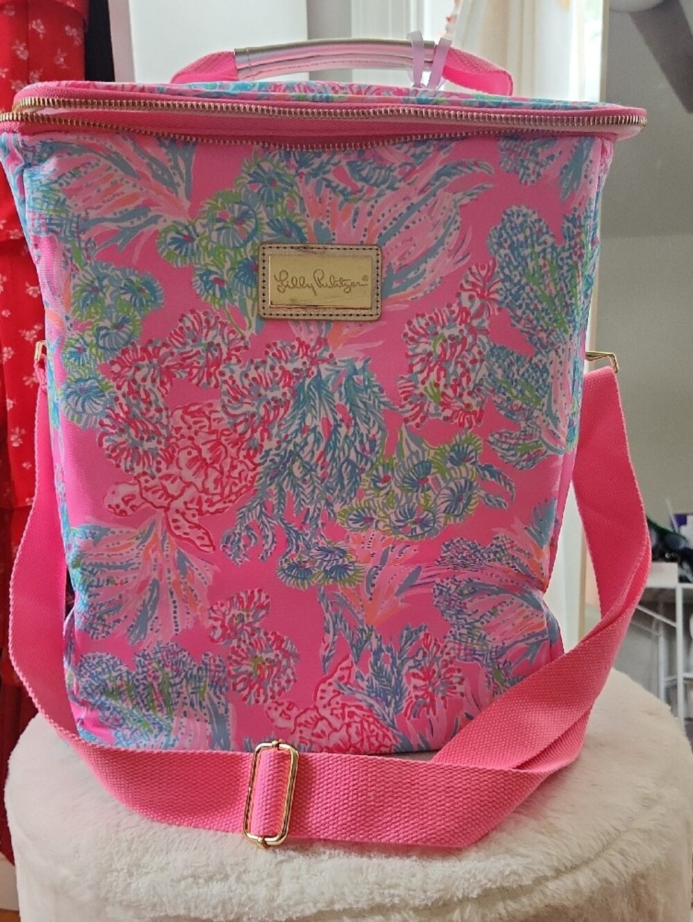 Lilly Pulitzer Pink Floral Insulated Cooler Bag - Picture 5 of 5